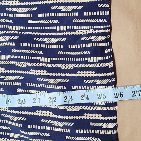 Myne, Size 2, Blue and Cream Patterned Camisole, Braided Straps, EUC - Picture 7 of 9